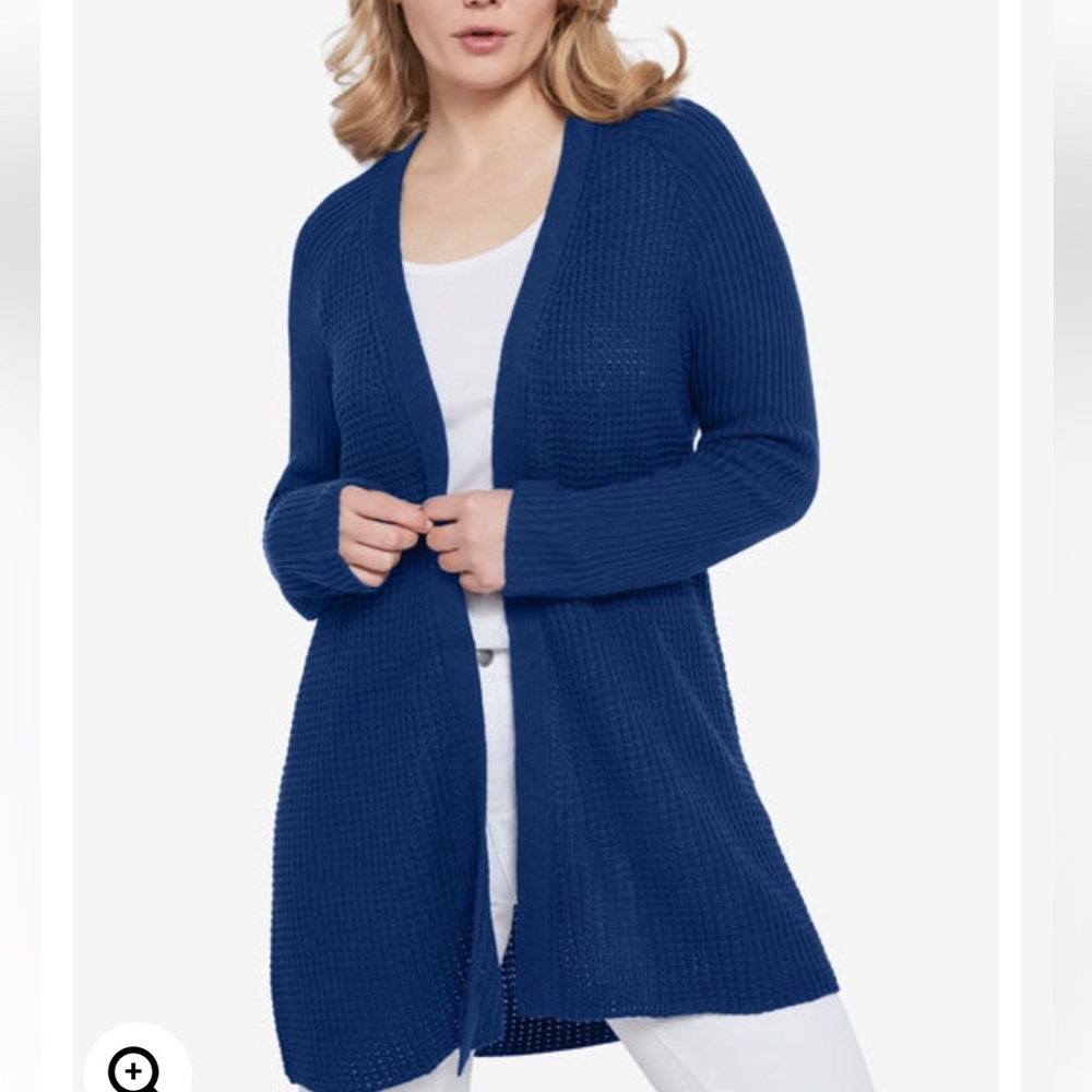 *3 $10 items for $23* Ellos Open Front Waffle Cardigan Item#17